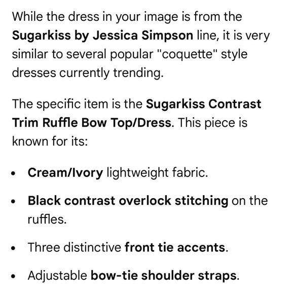 Jessica Simpson Cream and Black Ruffle Bow Maxi Dress EUC - Picture 5 of 6